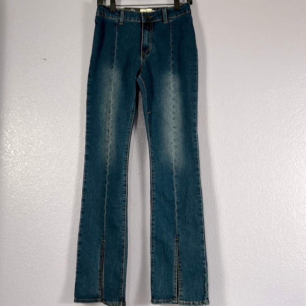 NWT UMGEE high rise jeans with split front cuffs sz 5